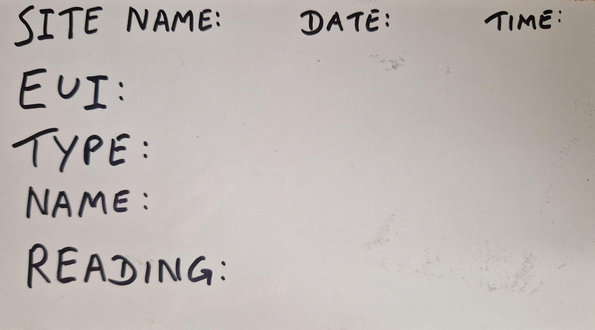Blank info placard